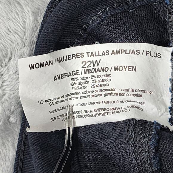 Gloria Vanderbilt Jeans Womens 22W Black Amanda High Rise Slim Tapered Stretch - Picture 8 of 15